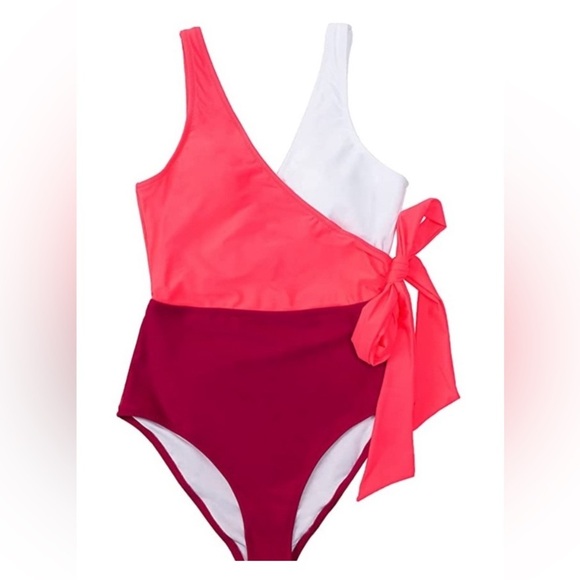 NWOT Cupshe color block side tie one piece swimsuit - Picture 5 of 8